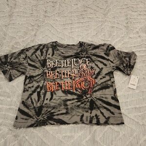 Black & gray tie dye Beetlejuice t-shirt size XL, new with tags!